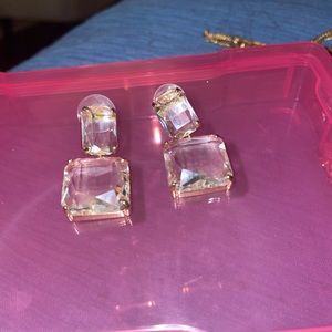 Clear earrings